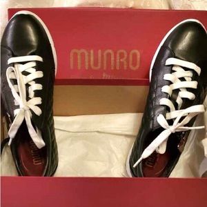 Munro Black Quilted Sneakers